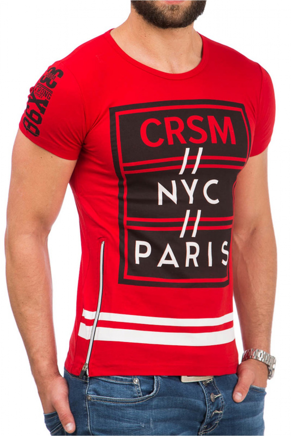 Tshirt Męski Model 17189 Red - YourNewStyle