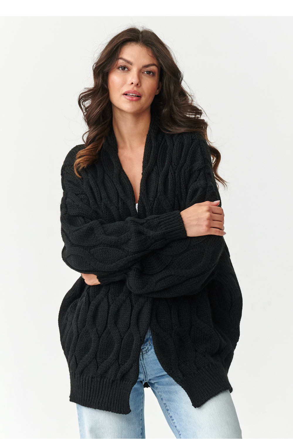 Sweter Kardigan Model S163 Black - Makadamia