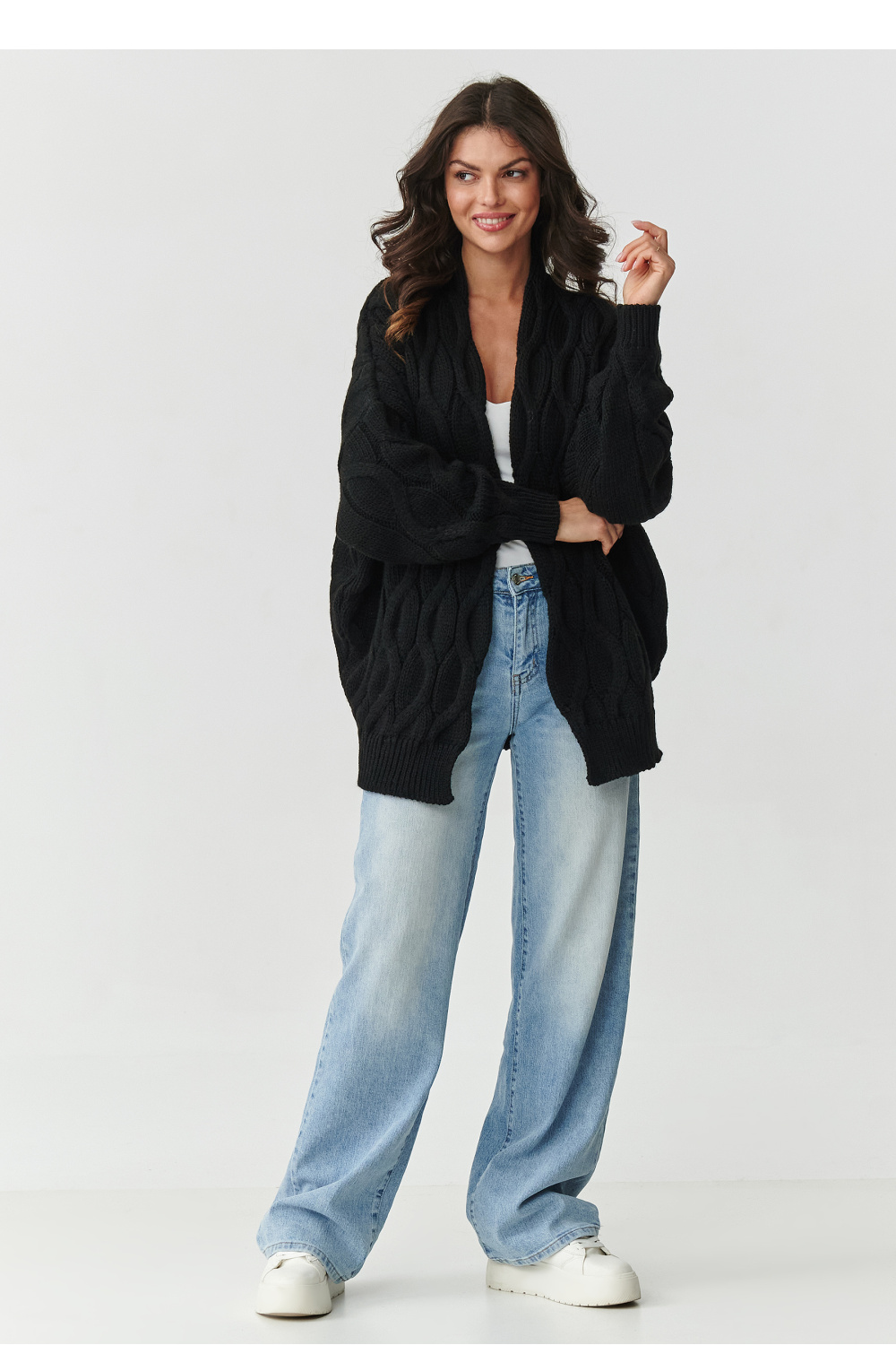 Sweter Kardigan Model S163 Black - Makadamia – vue 2