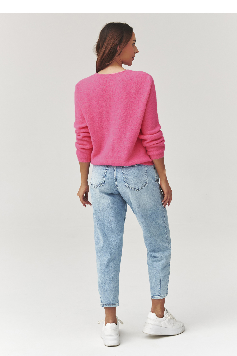 Sweter Damski Model C38 Baby Pink - Makadamia