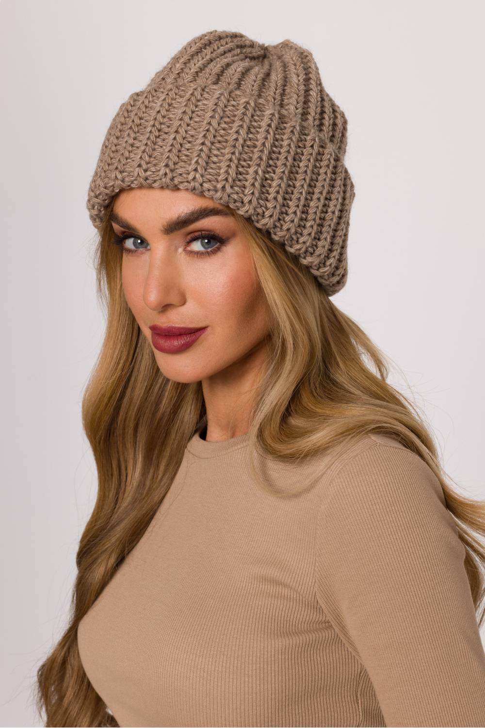 Czapka Damska Model MOE895 Beige - Moe – vista 2