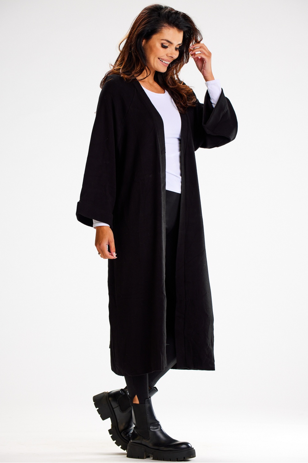 Sweter Kardigan Model A617 Black - awama – vue 2