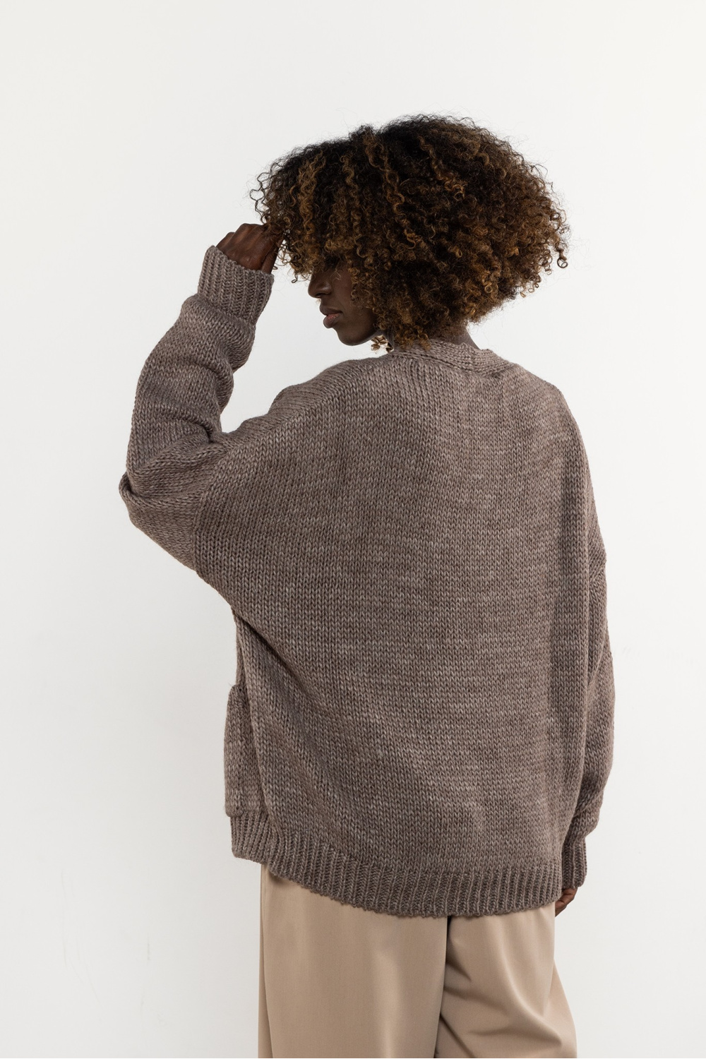Sweter Damski Model A756 Mocca - awama