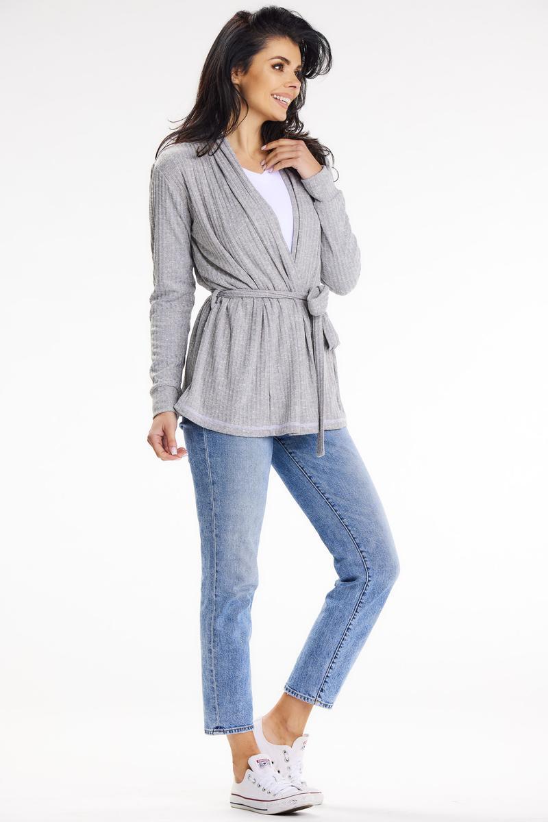 Sweter Kardigan Model A655 Grey - awama – vue 2
