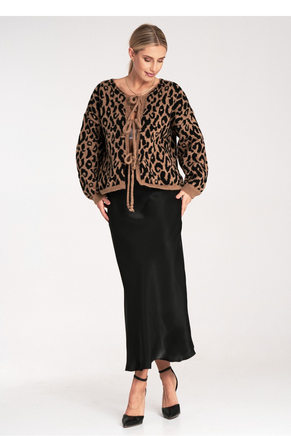 Women’s Sweater Model M1094 Black/Beige - Figl – vue 2