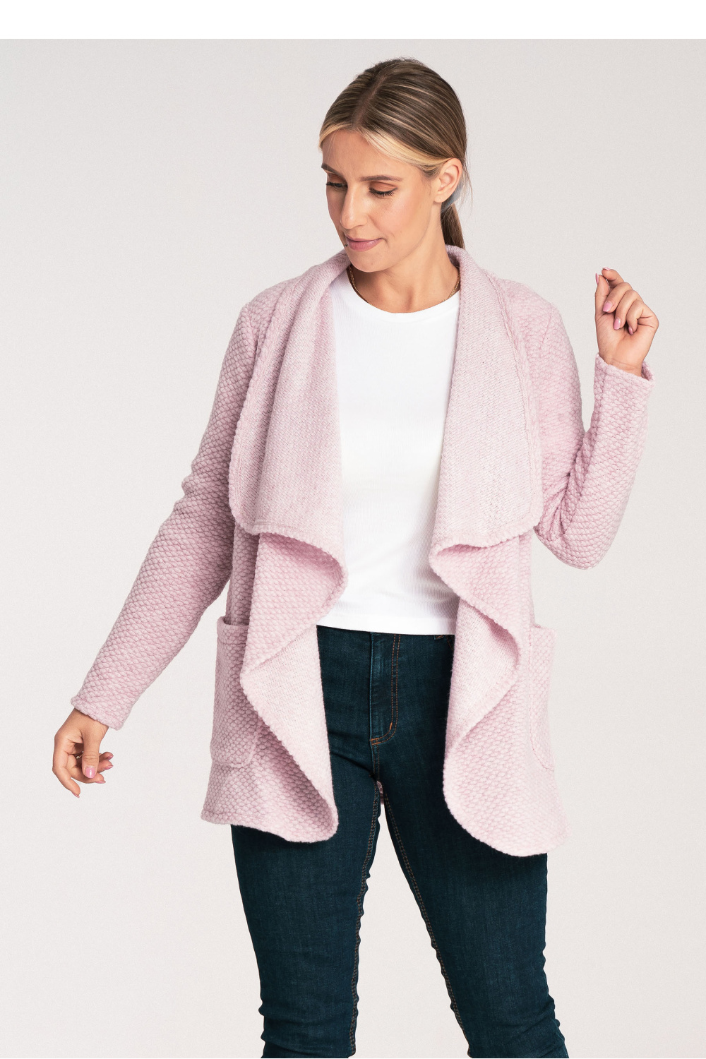 Sweater Cardigan Model M1043 Pink - Figl