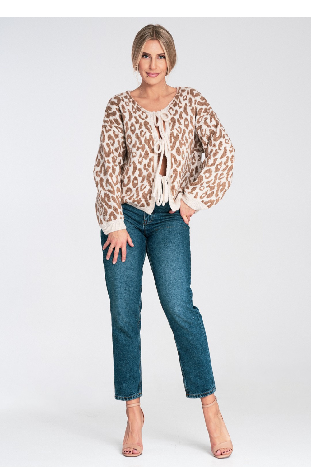 Women's Sweater Model M1094 White/Beige - Figl – vue 2