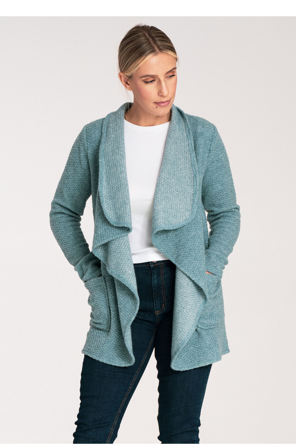 Sweater Cardigan Model M1043 Mint - Figl