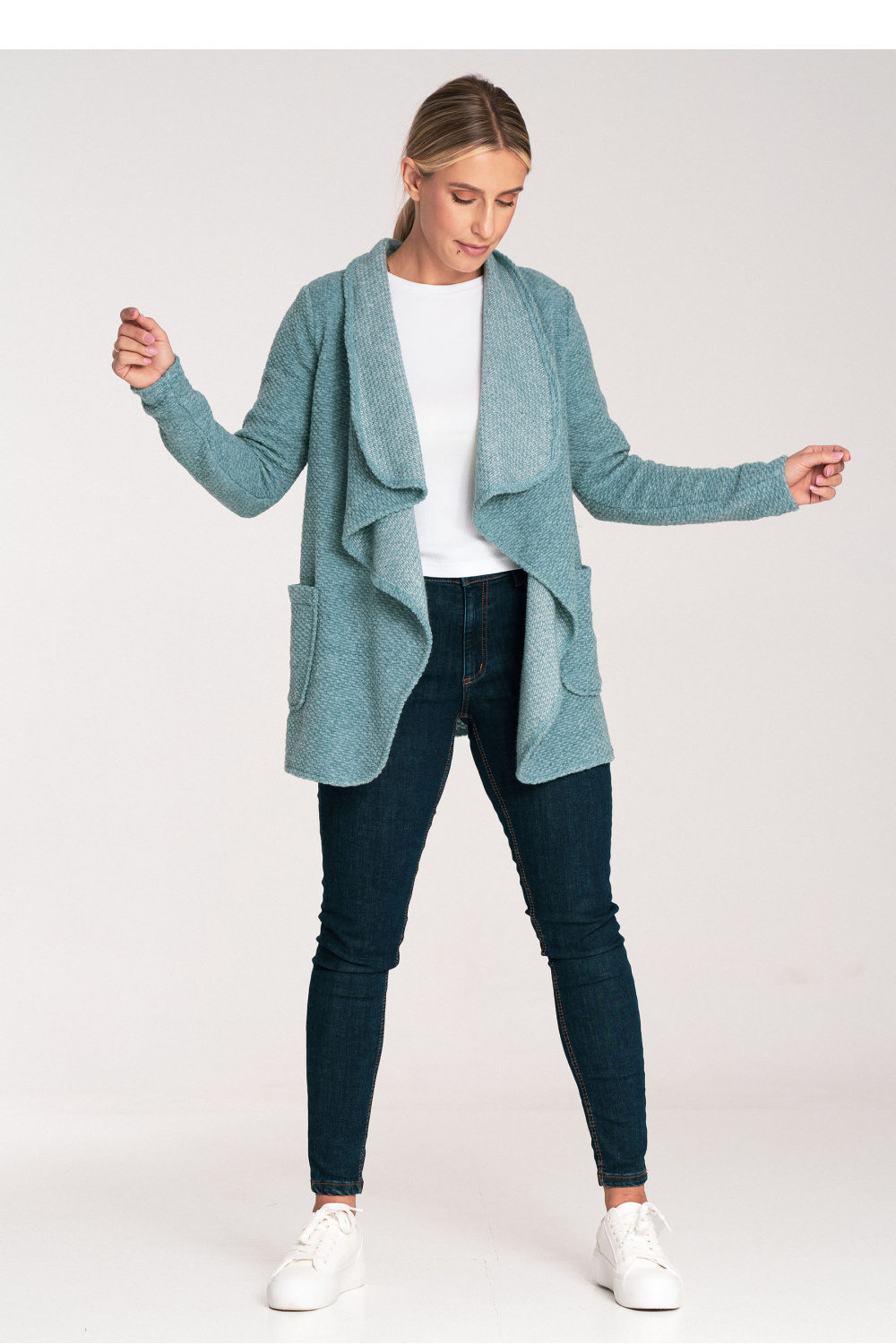 Sweater Cardigan Model M1043 Mint - Figl – vue 2