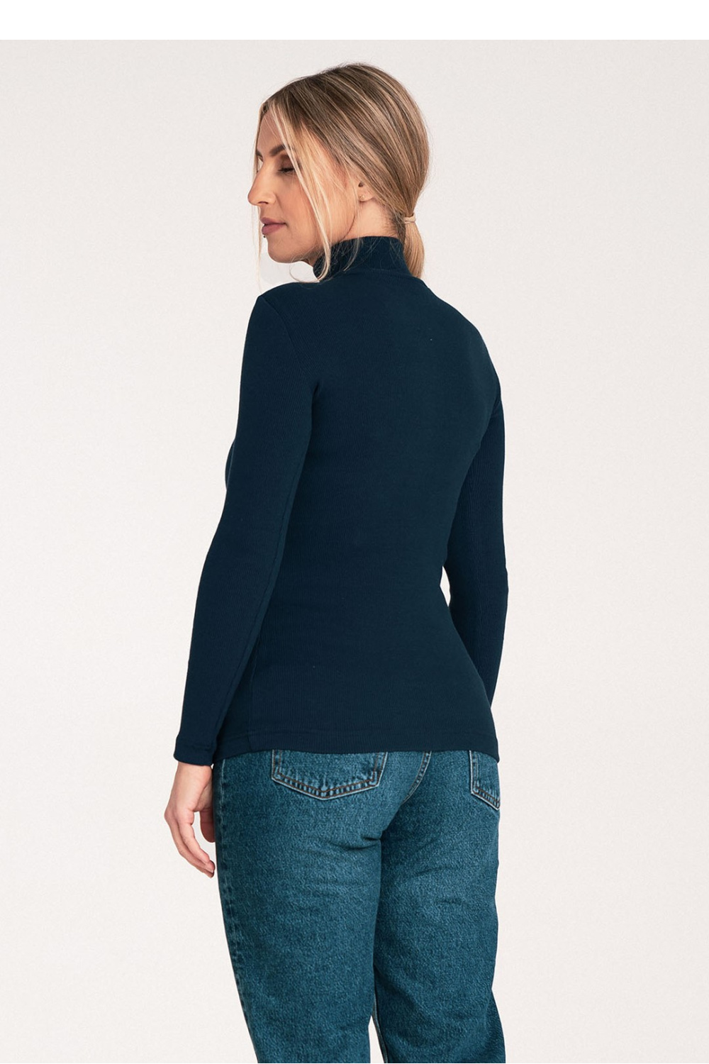 Women's Turtleneck Model M1058 Navy - Figl