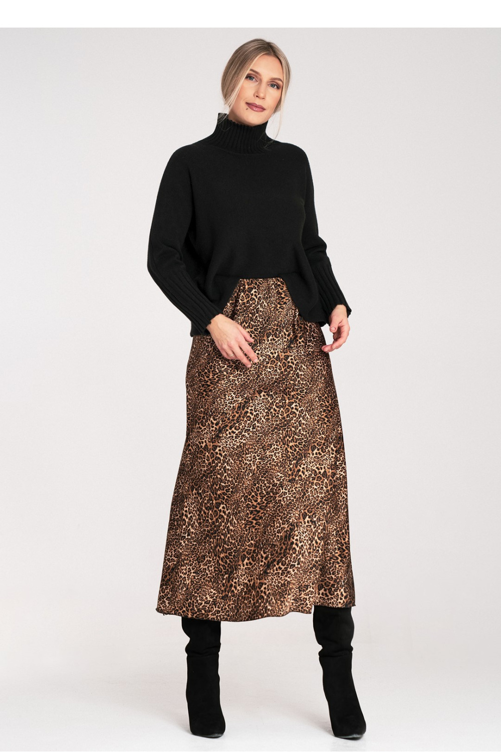Women's Turtleneck Model M1101 Black - Figl