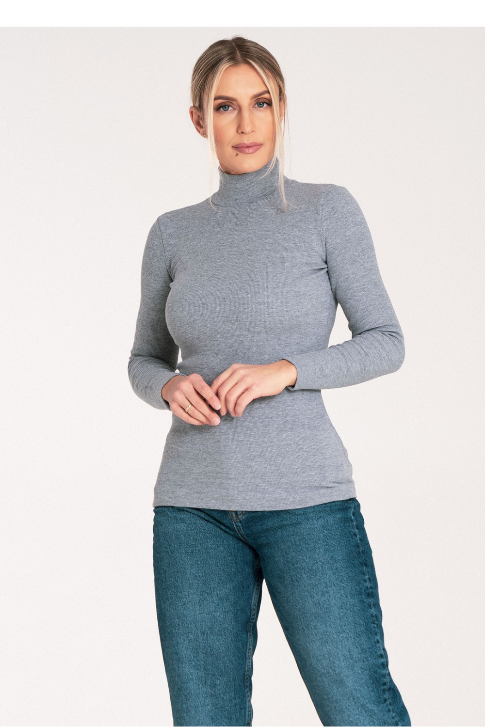 Women's Turtleneck Model M1058 Grey - Figl