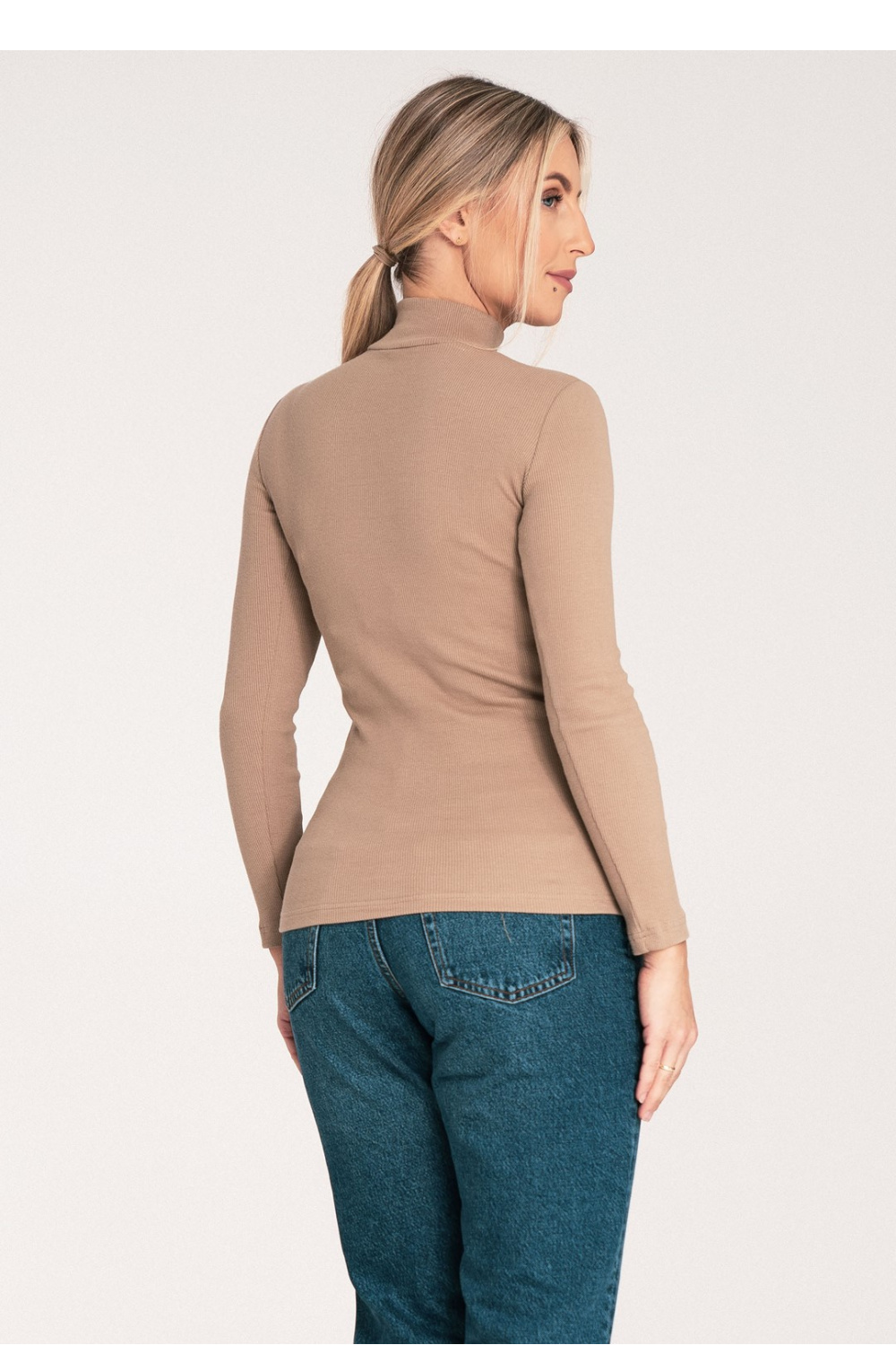 Women’s Turtleneck Model M1058 Beige - Figl
