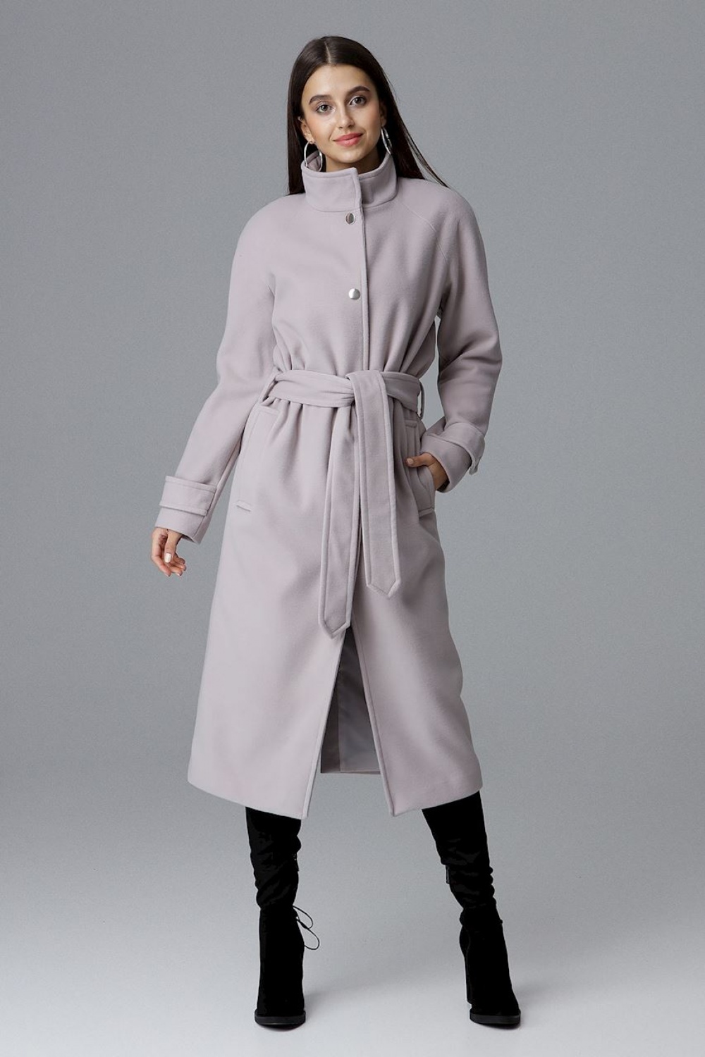 Women’s Coat Model M624 Beige - Figl