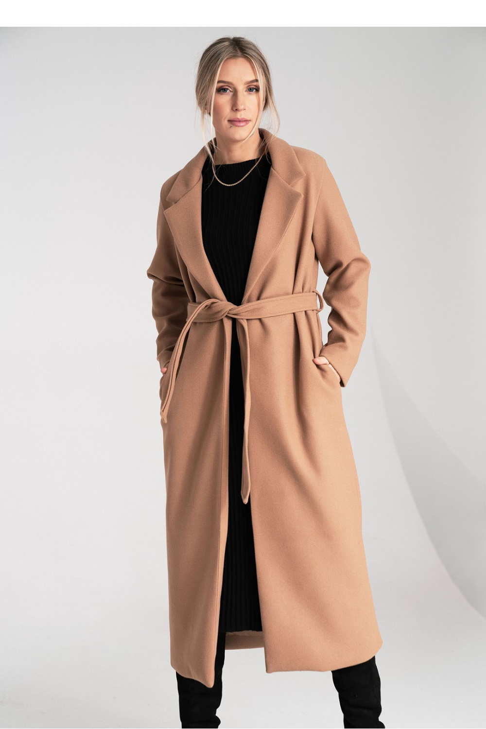 Women's Coat Model M1114 Beige - Figl