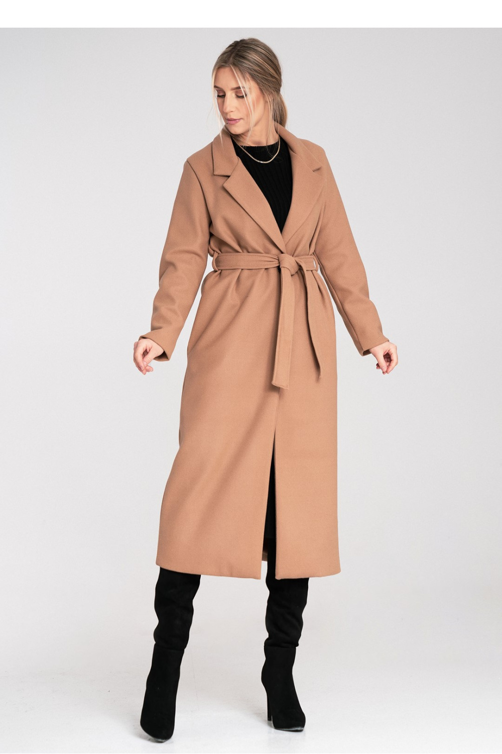 Women's Coat Model M1114 Beige - Figl – vue 2