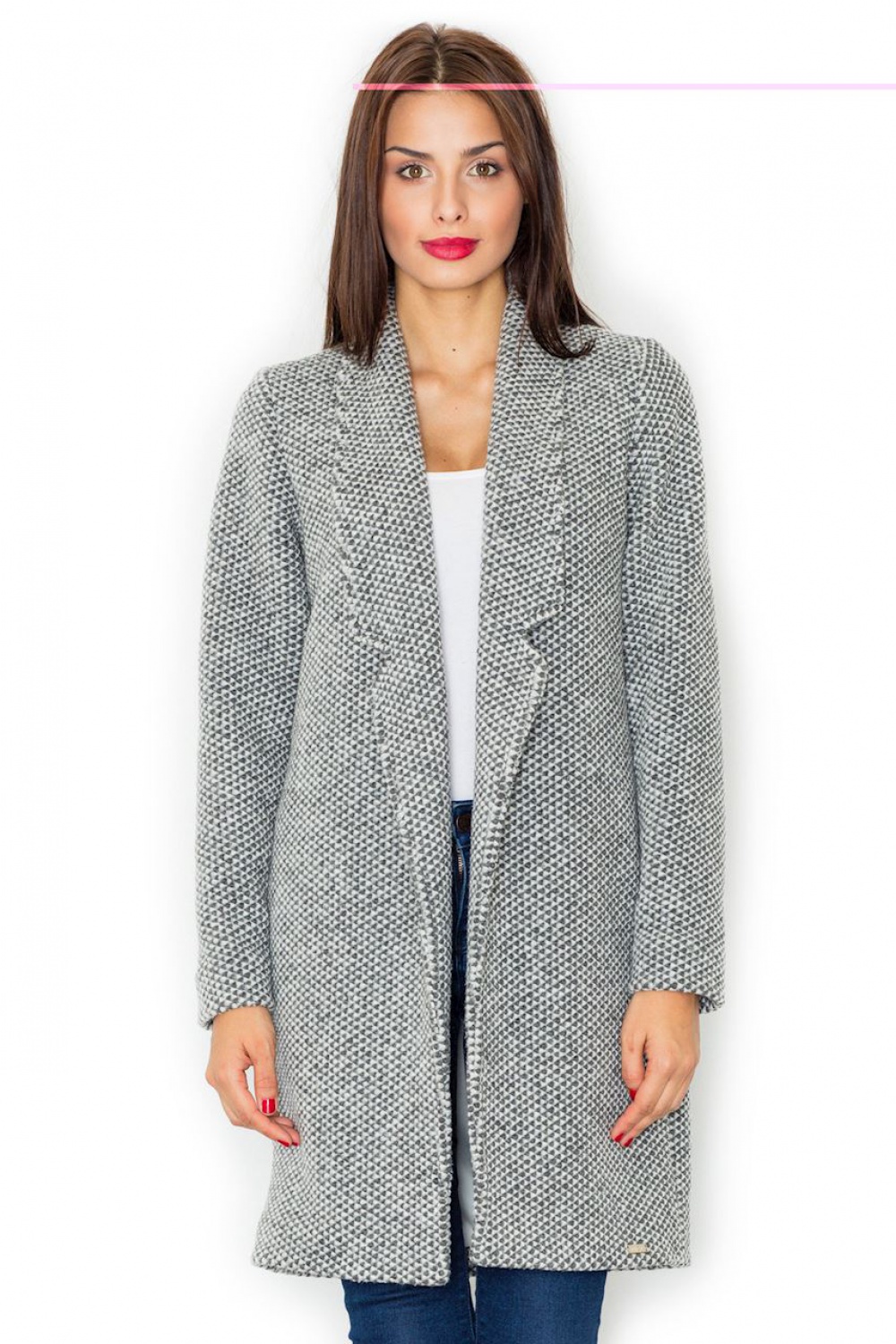 Women's Coat Model M527 Grey - Figl – vue 2