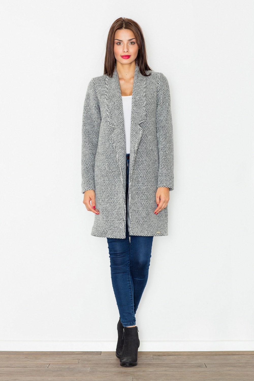 Women's Coat Model M527 Grey - Figl