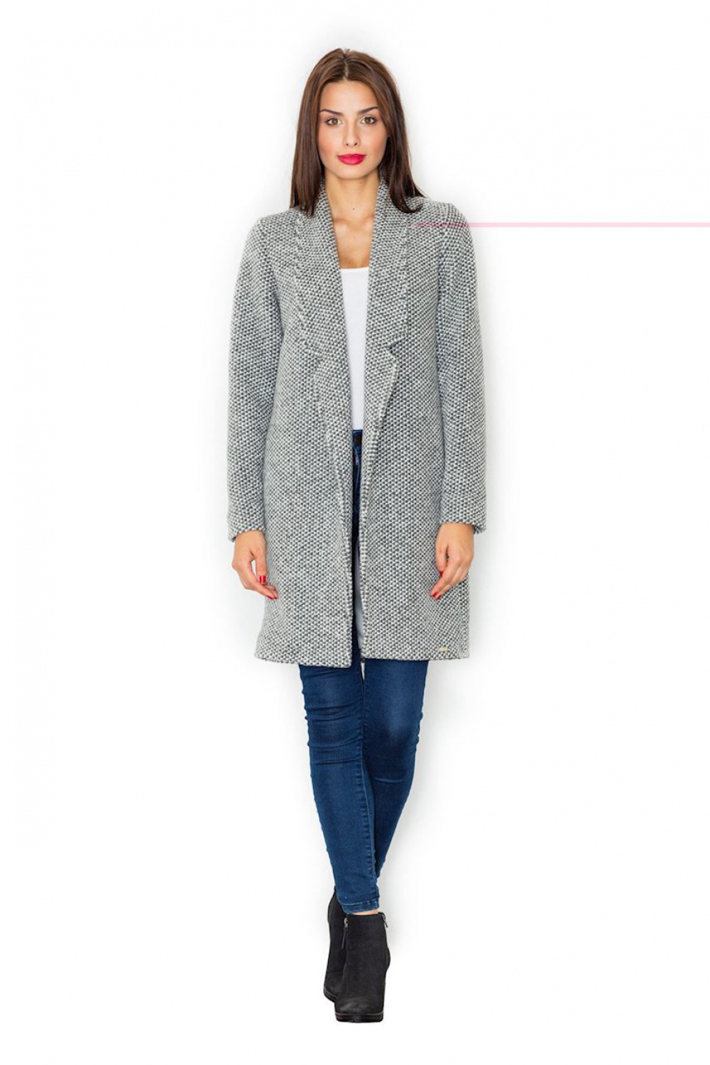 Women's Coat Model M527 Grey - Figl