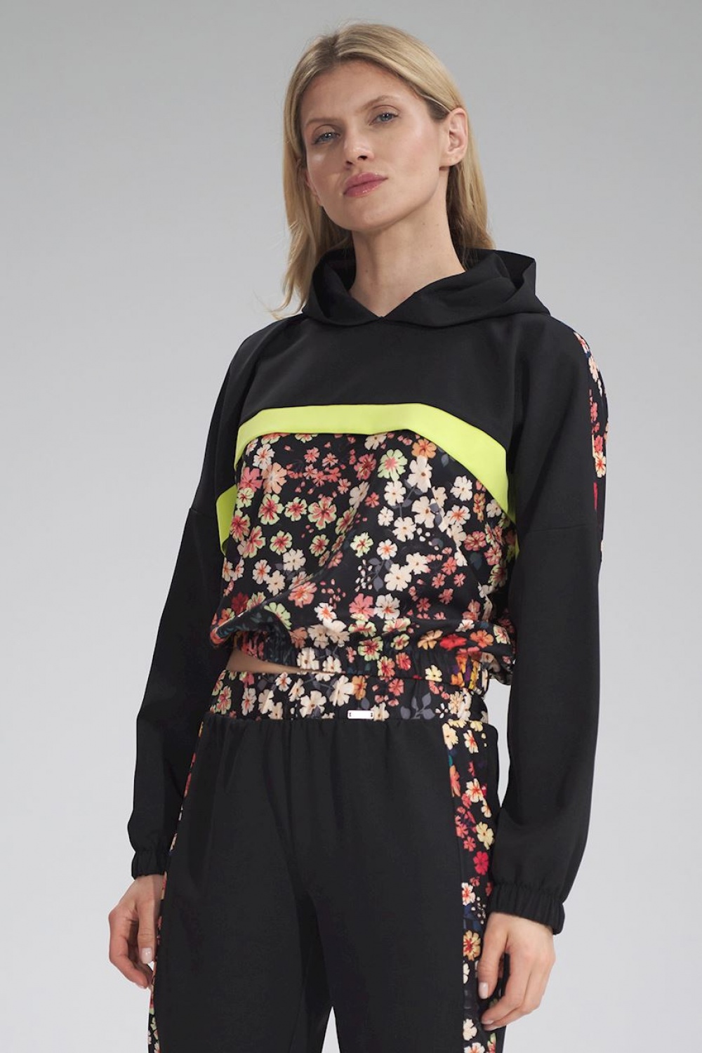 Women’s Sweatshirt Model M757 Black/Pattern 122 - Figl