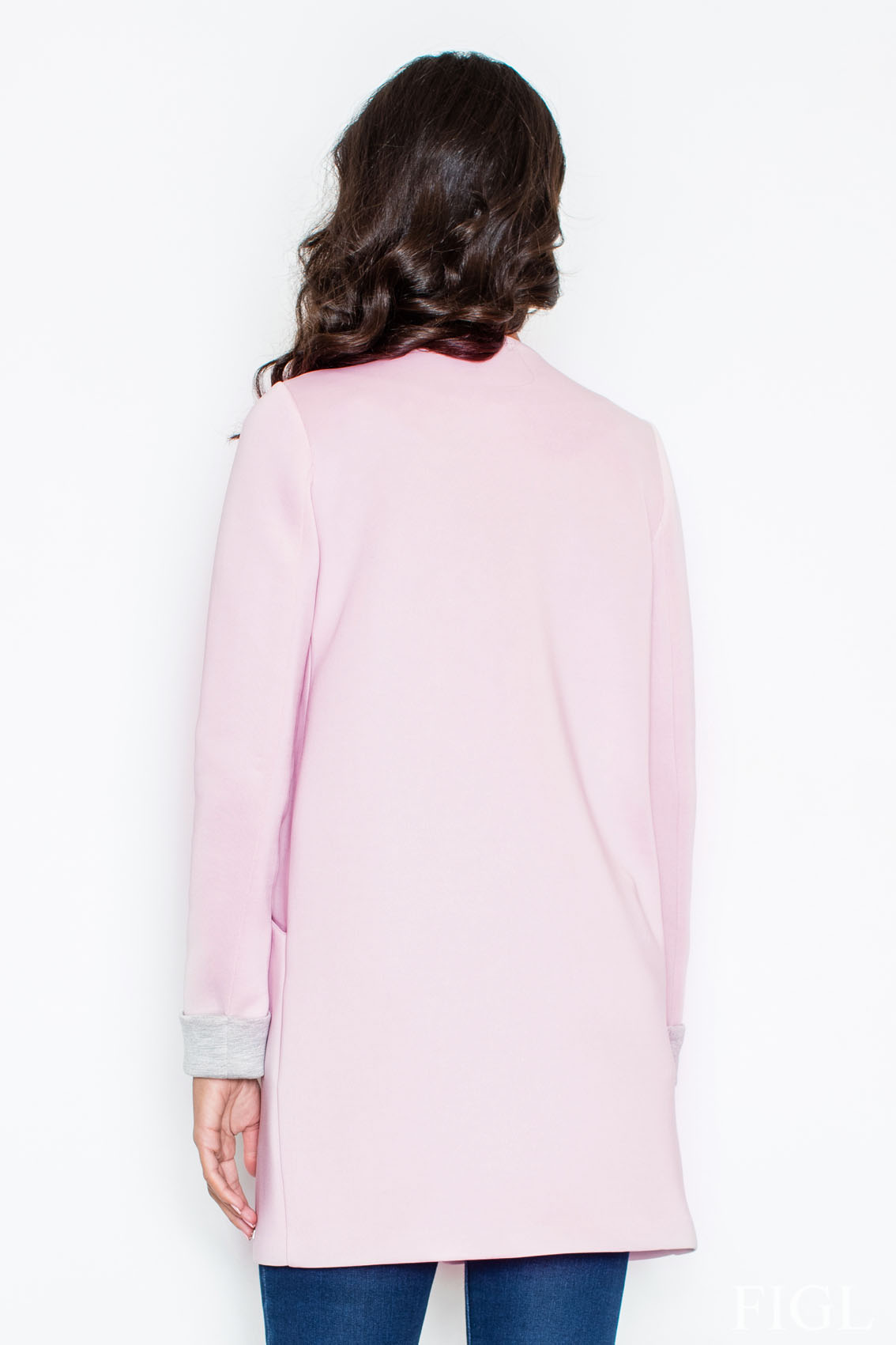 Women’s Coat Model M366 Light Pink - Figl – vue 2