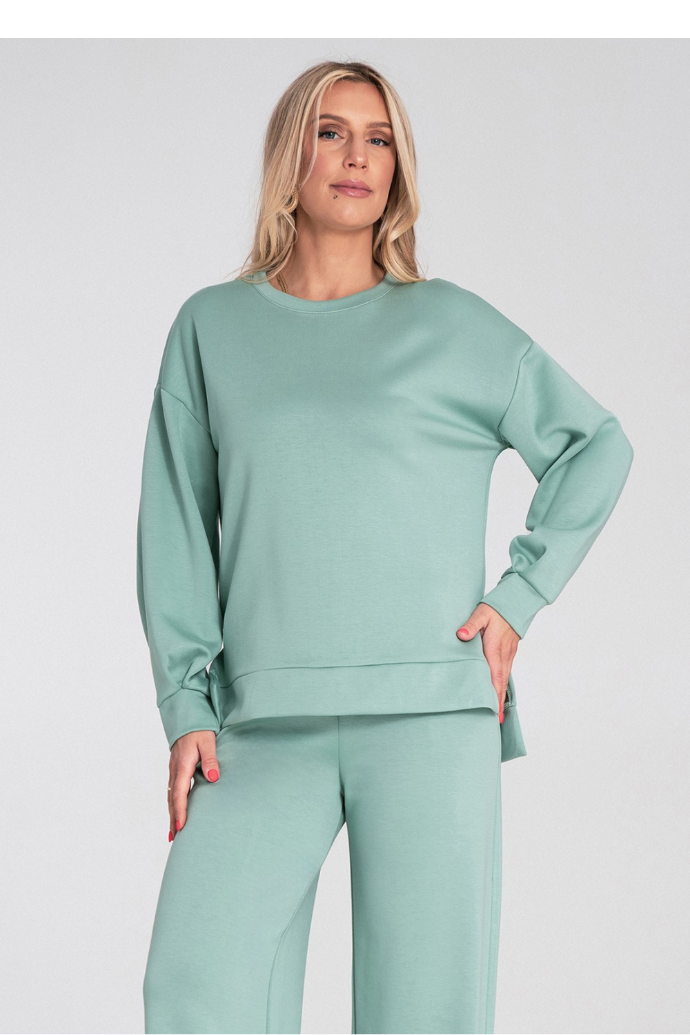 Women's Sweatshirt Model M1203 Mint - Figl