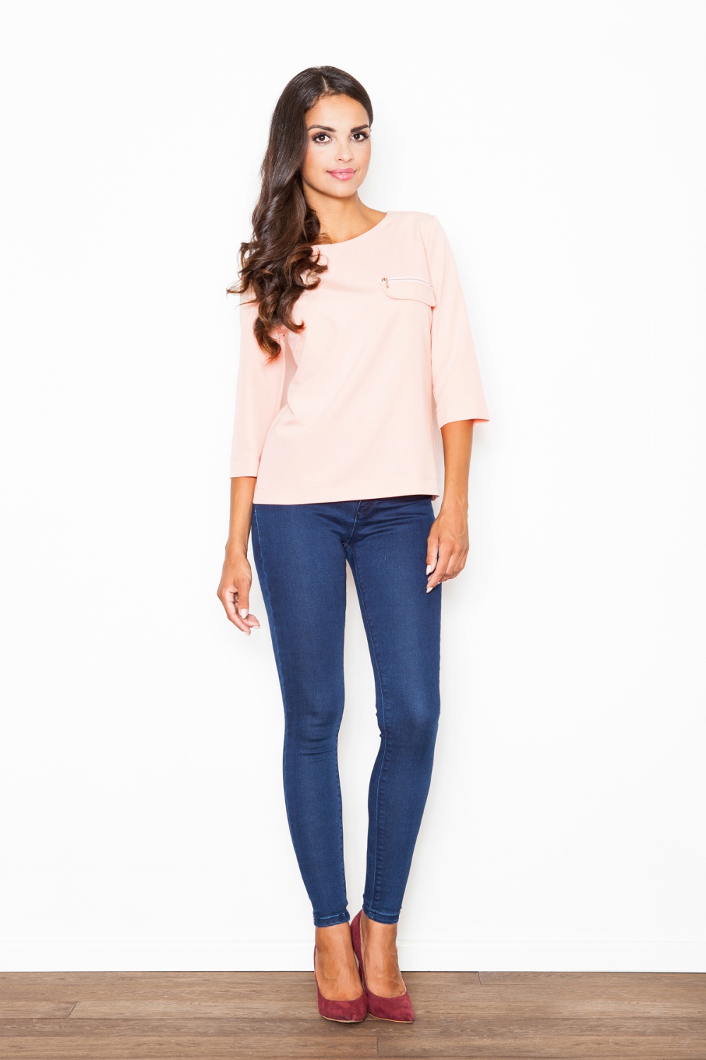 Model M393 Pink Blouse - Figl