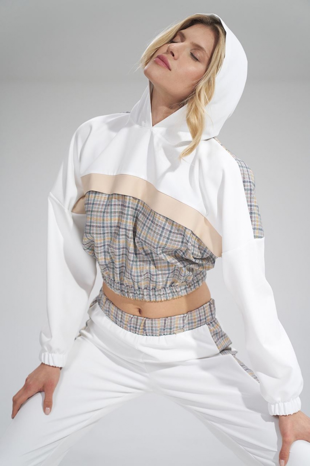Women's Sweatshirt Model M757 Ecru/Pattern 121 - Figl