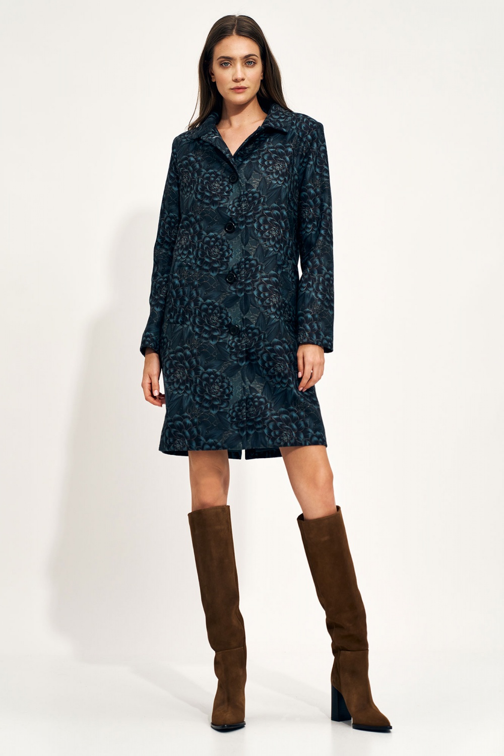 Classic floral coat PL19 Flowers - Nife