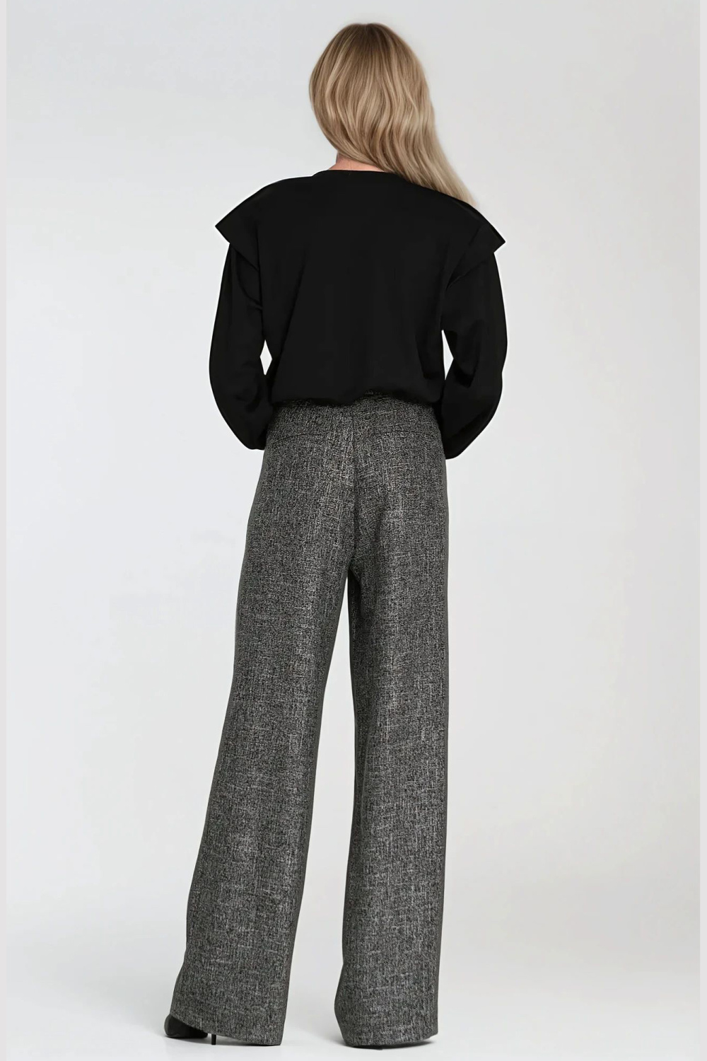 Sweatshirt with high ribbed trims BL10 Black - Nife