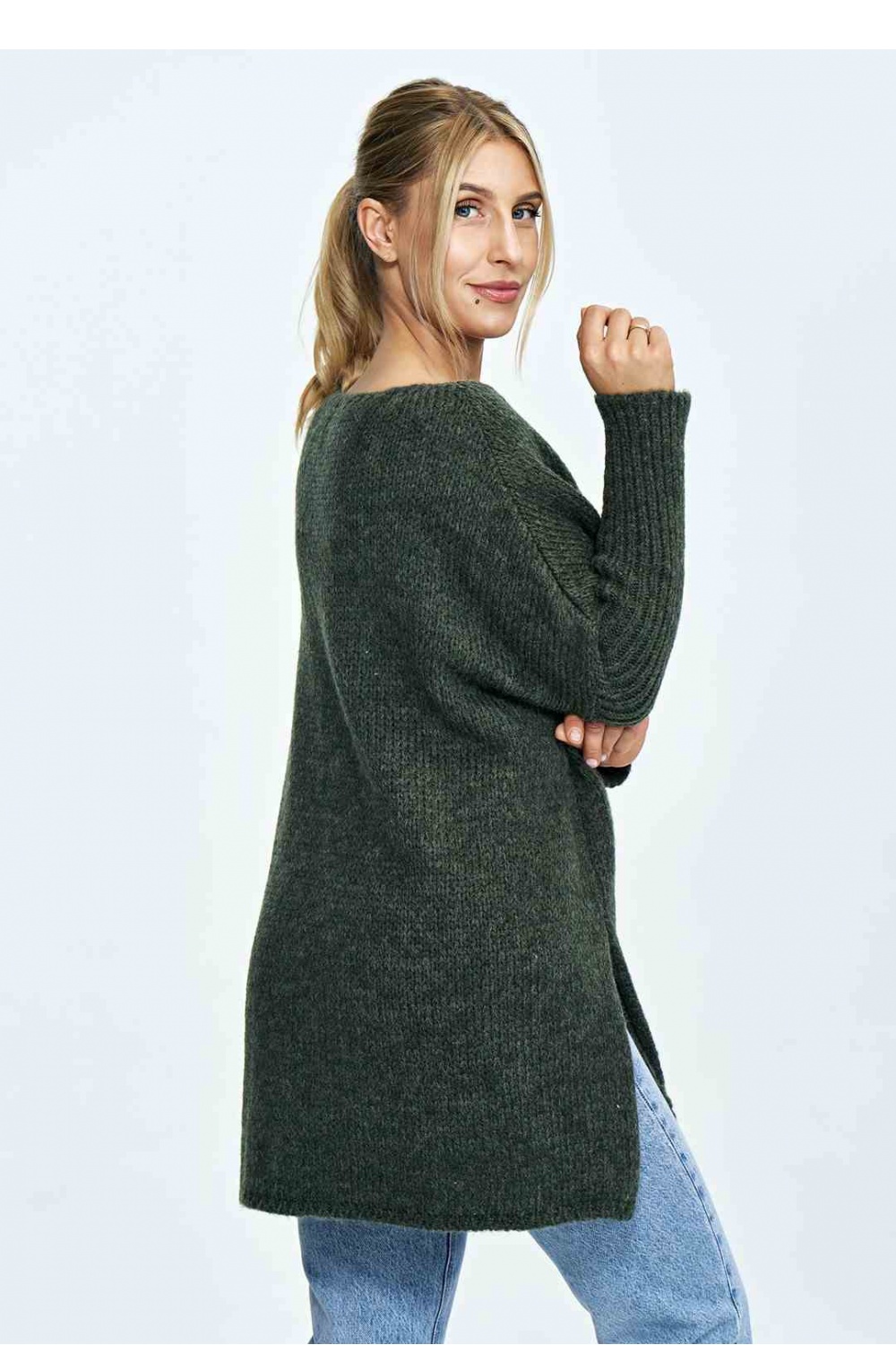 Women's Sweater Model M900 Dark Olive - Figl