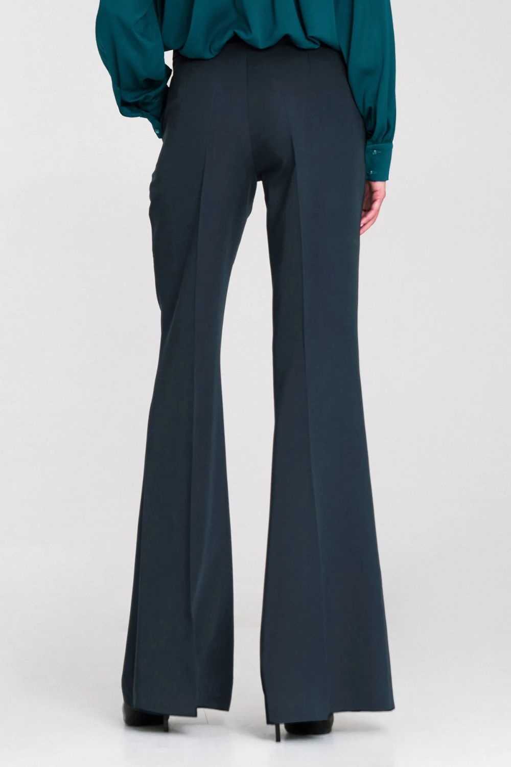 Classic flared trousers with crease SD118 Navy - Nife – vue 2