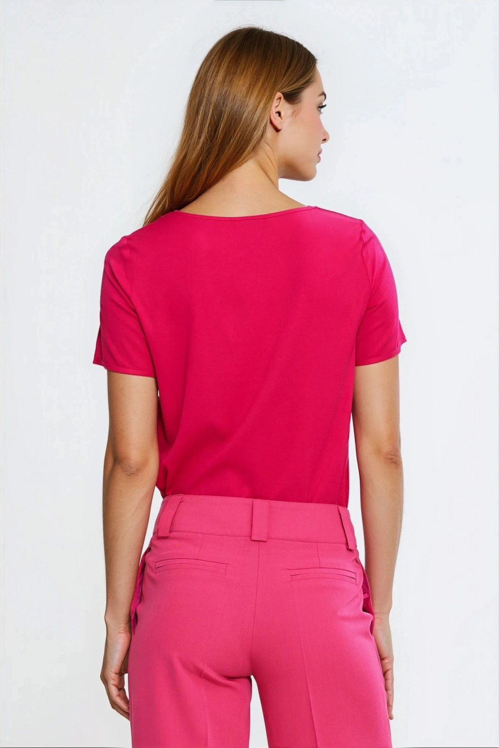 Basic short-sleeve top B215 Fuchsia - Nife – Ansicht 2