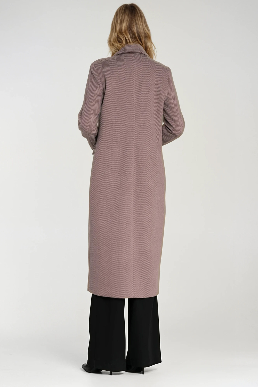 Elegant double-breasted coat PL25 Beige - Nife