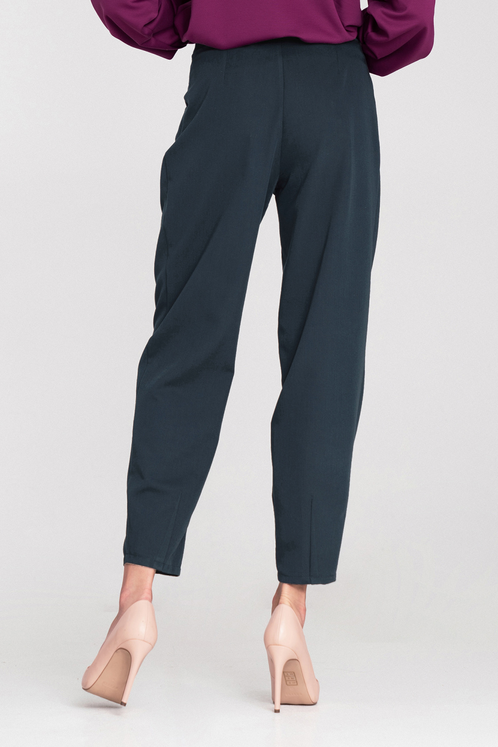 High-waisted baggy trousers SD120 Navy - Nife – vue 2