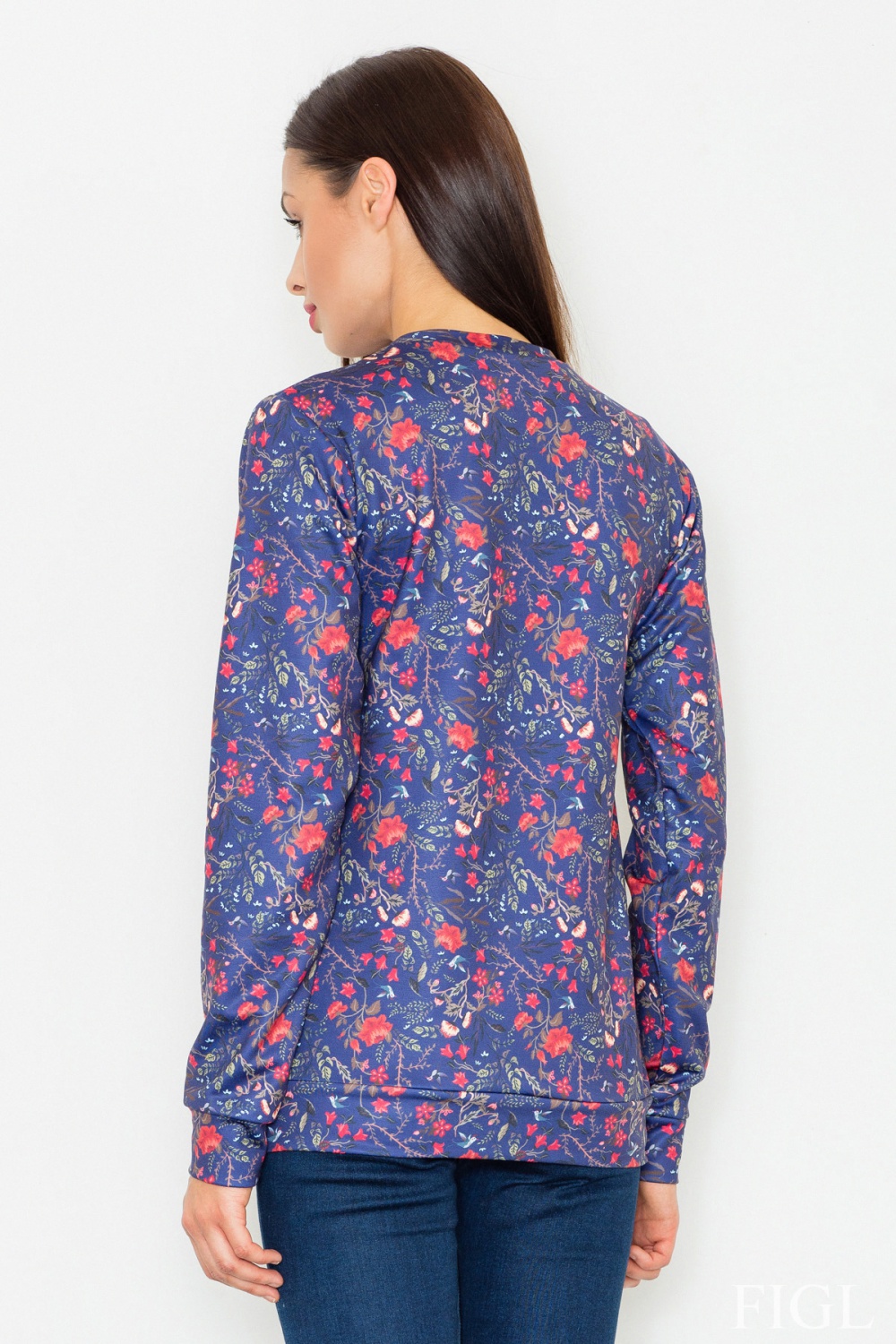 Women's Sweatshirt Model M541 Pattern 58 Blue - Figl