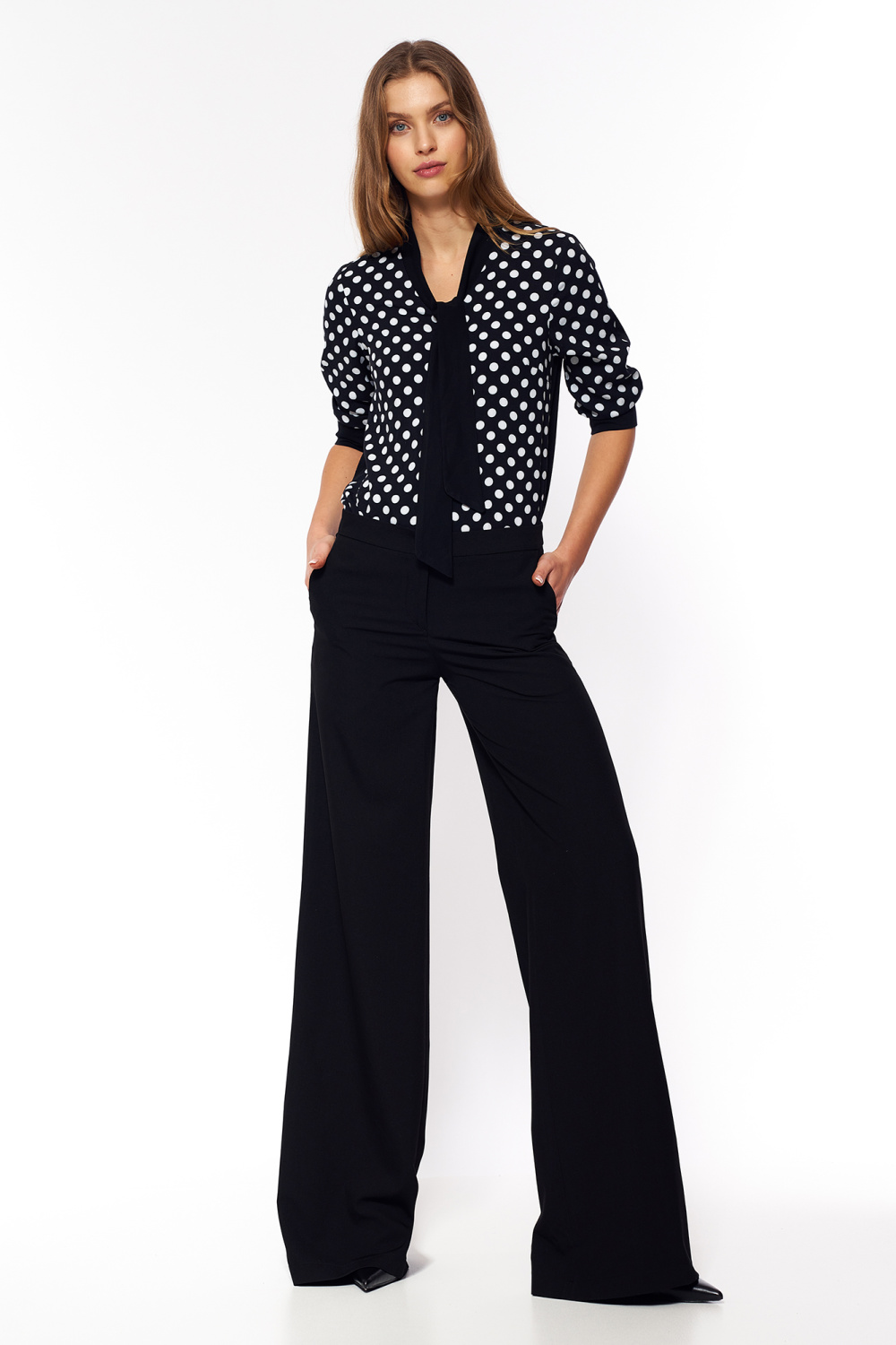 Black palazzo trousers SD95 Black - Nife