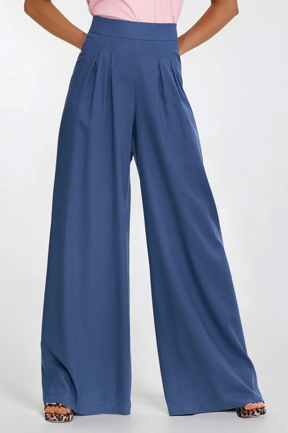 Rayon palazzo trousers SD114 Cobalt - Nife