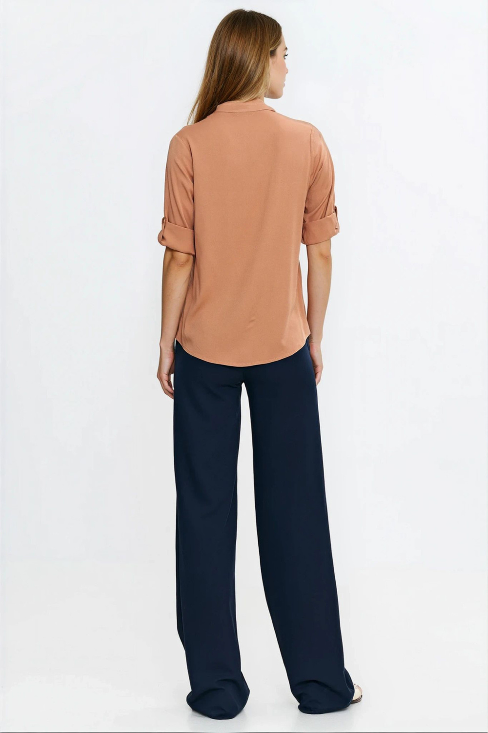 Rolled-Sleeve Top B188 Carmel - Nife