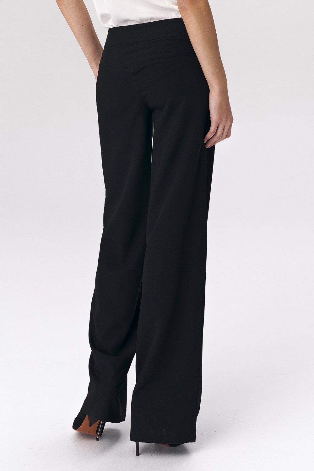 Black palazzo trousers SD38 Black - Nife – vista 2