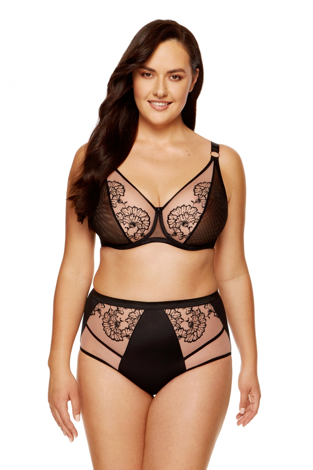 Soutien-gorge soft modèle Kala B2 Black/Beige - Gorteks
