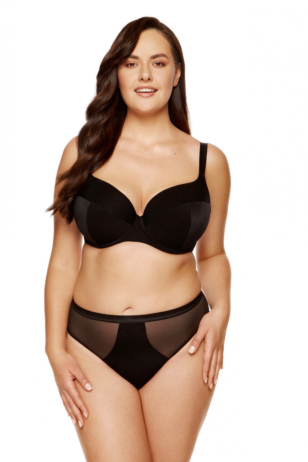 Soutien-gorge push-up Soutien-gorge rembourré modèle Andrea B4 Black - Gorteks