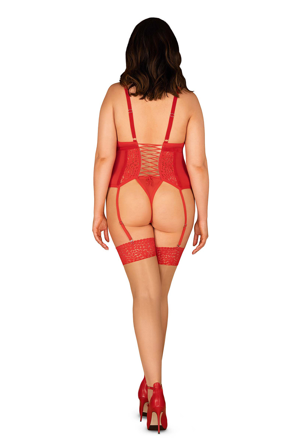 Corset Set Model Blossmina Red - Obsessive