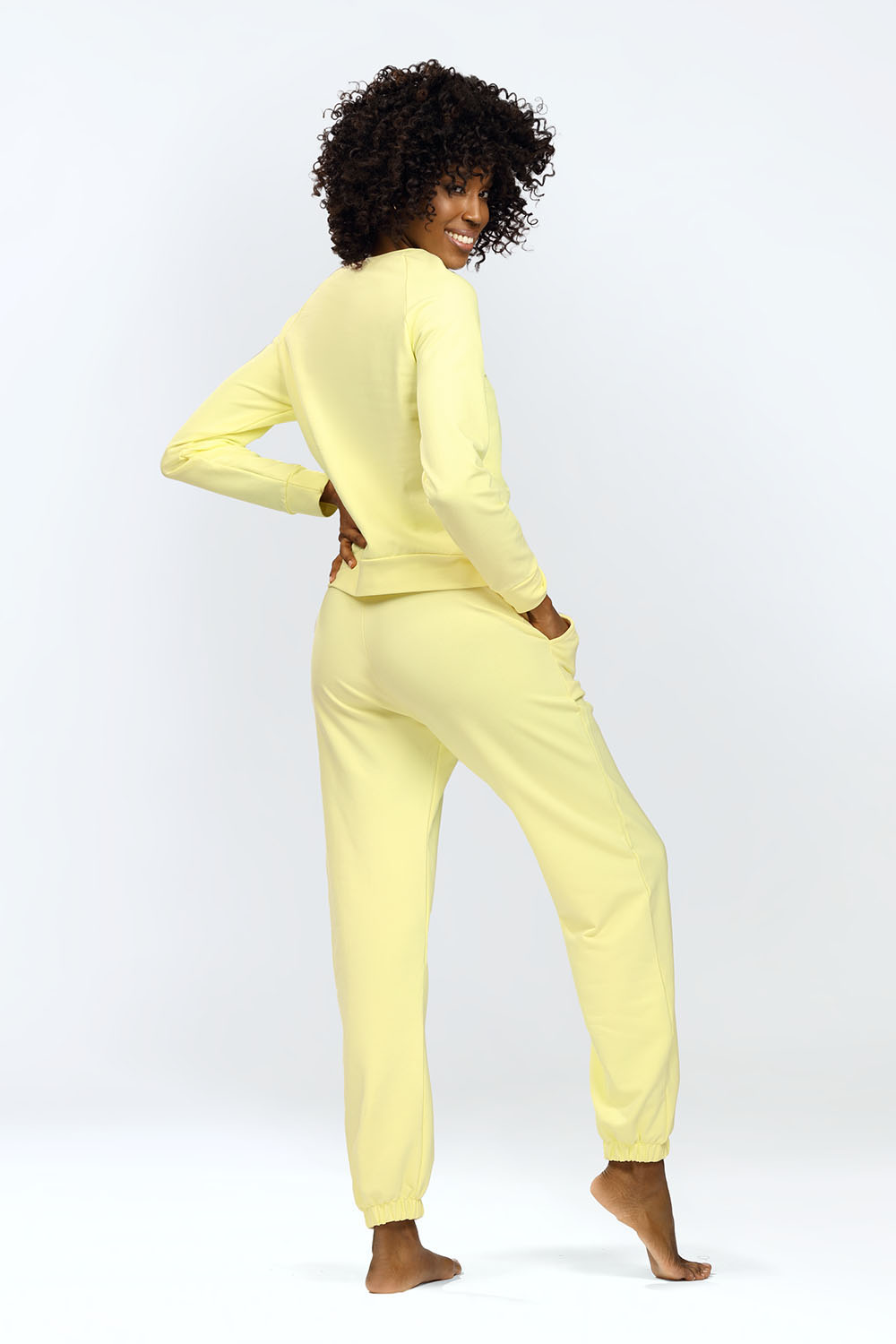 Wenezja Trousers Set Model Yellow - DKaren – vista 2
