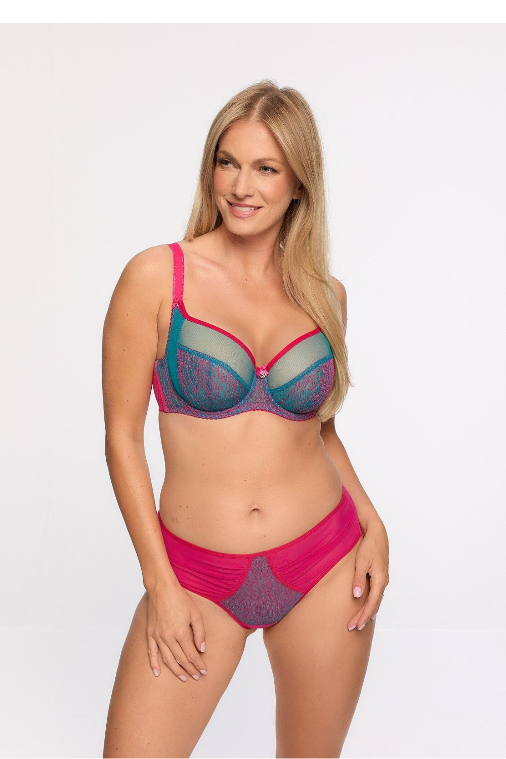 Figi brazyliany Model Ariel 1295B Turkus/Fuksja - Gaia