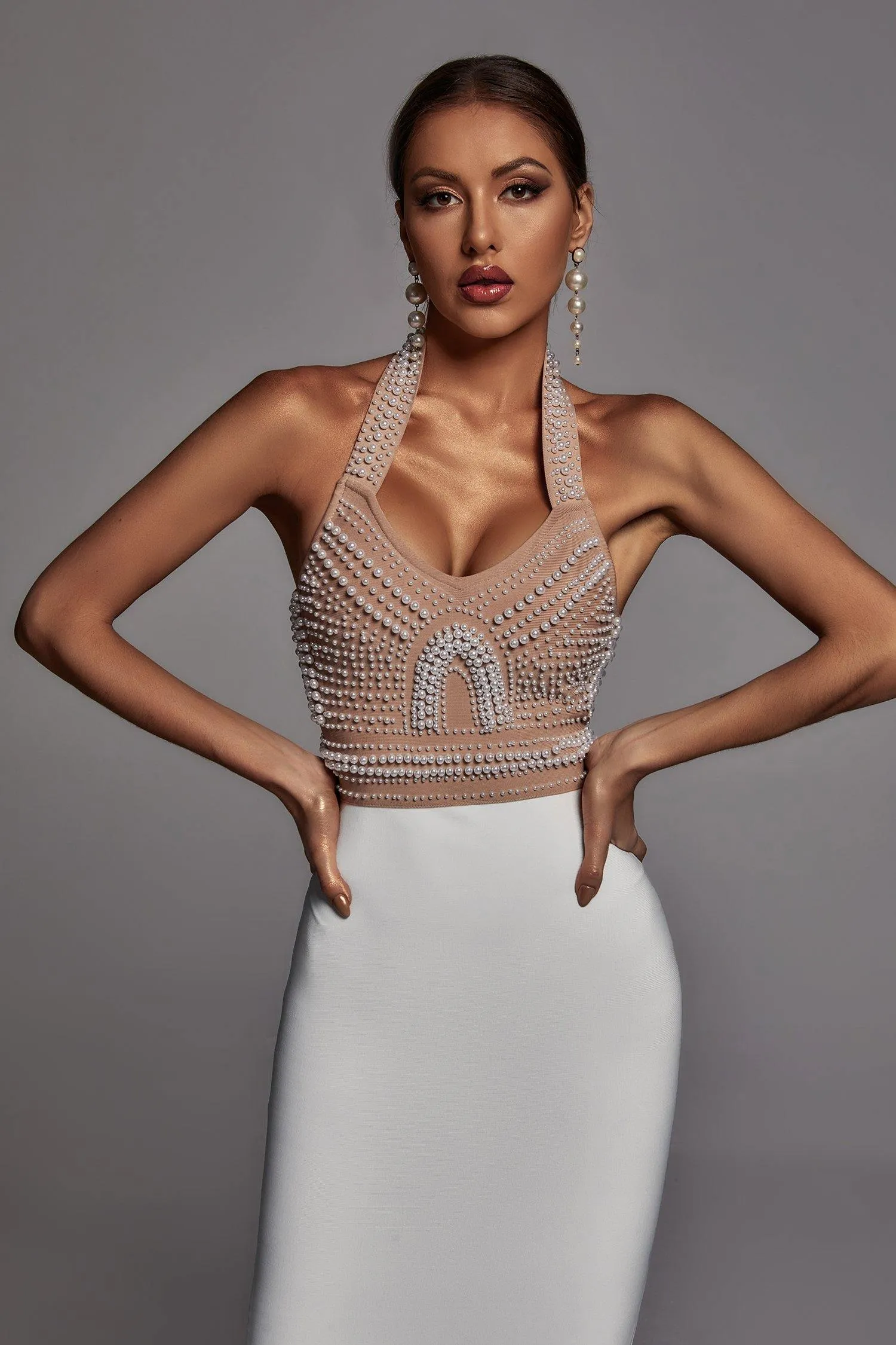 Robe Cornelia Pearl Halter