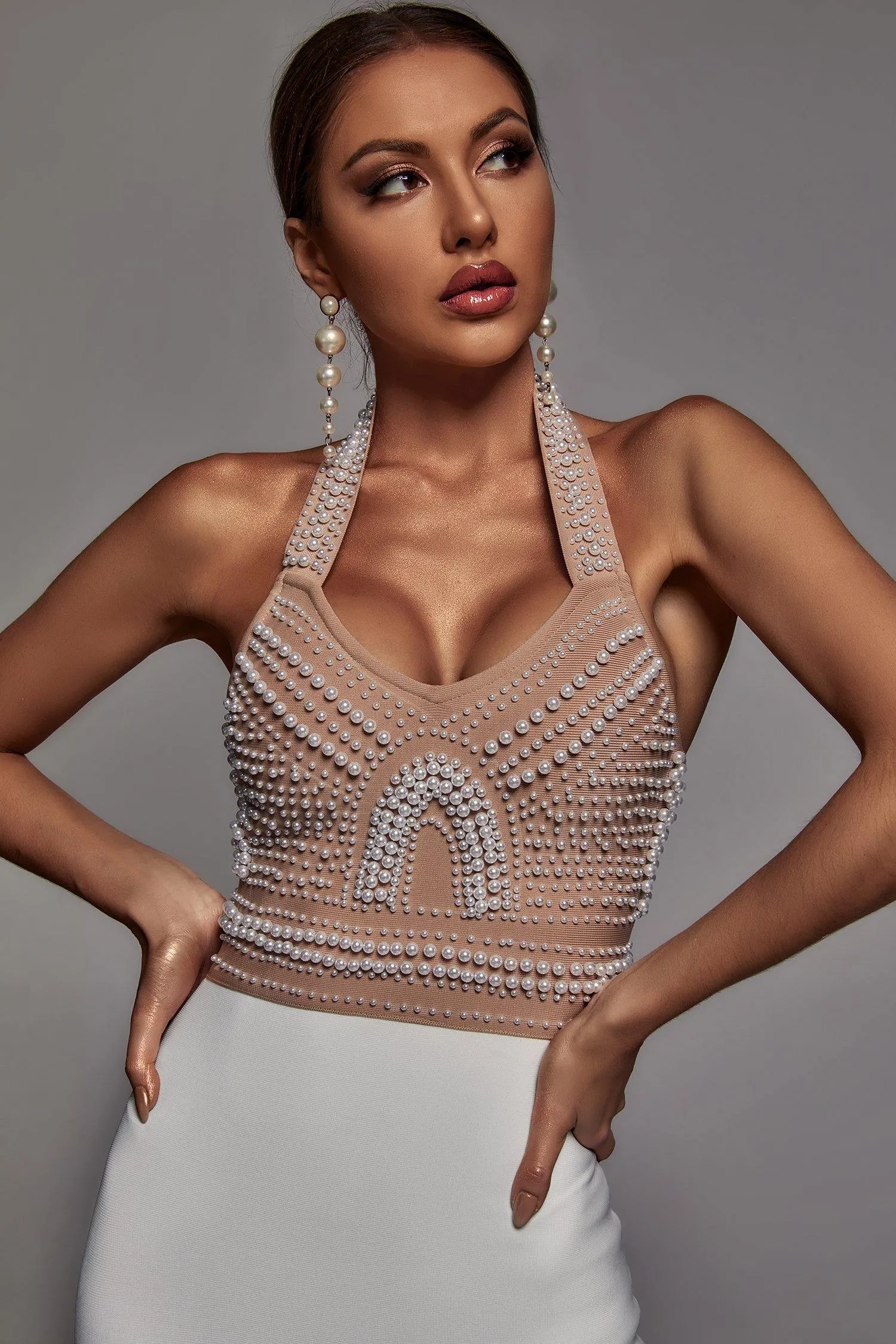 Robe Cornelia Pearl Halter