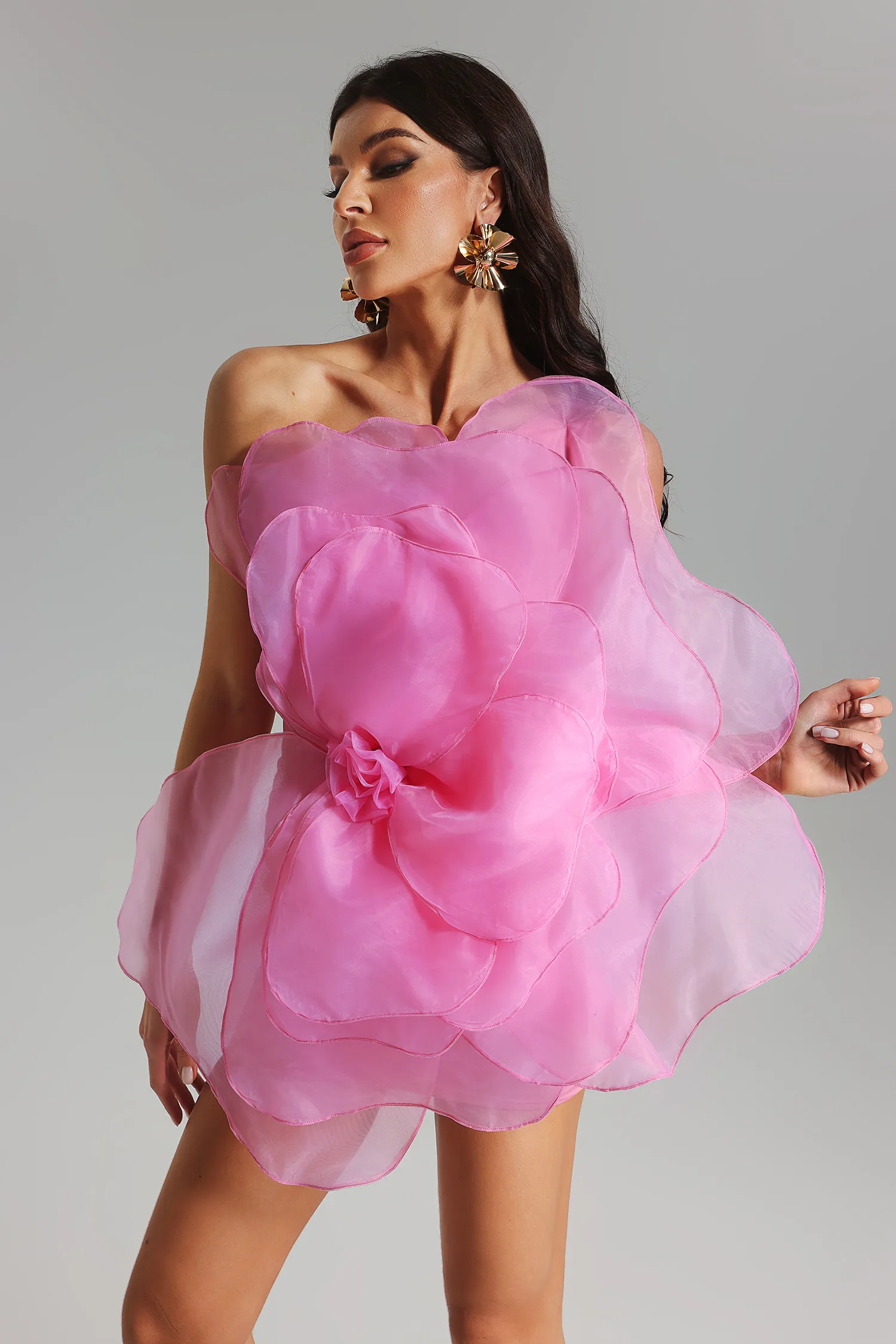Robe Nydia Mesh Flower