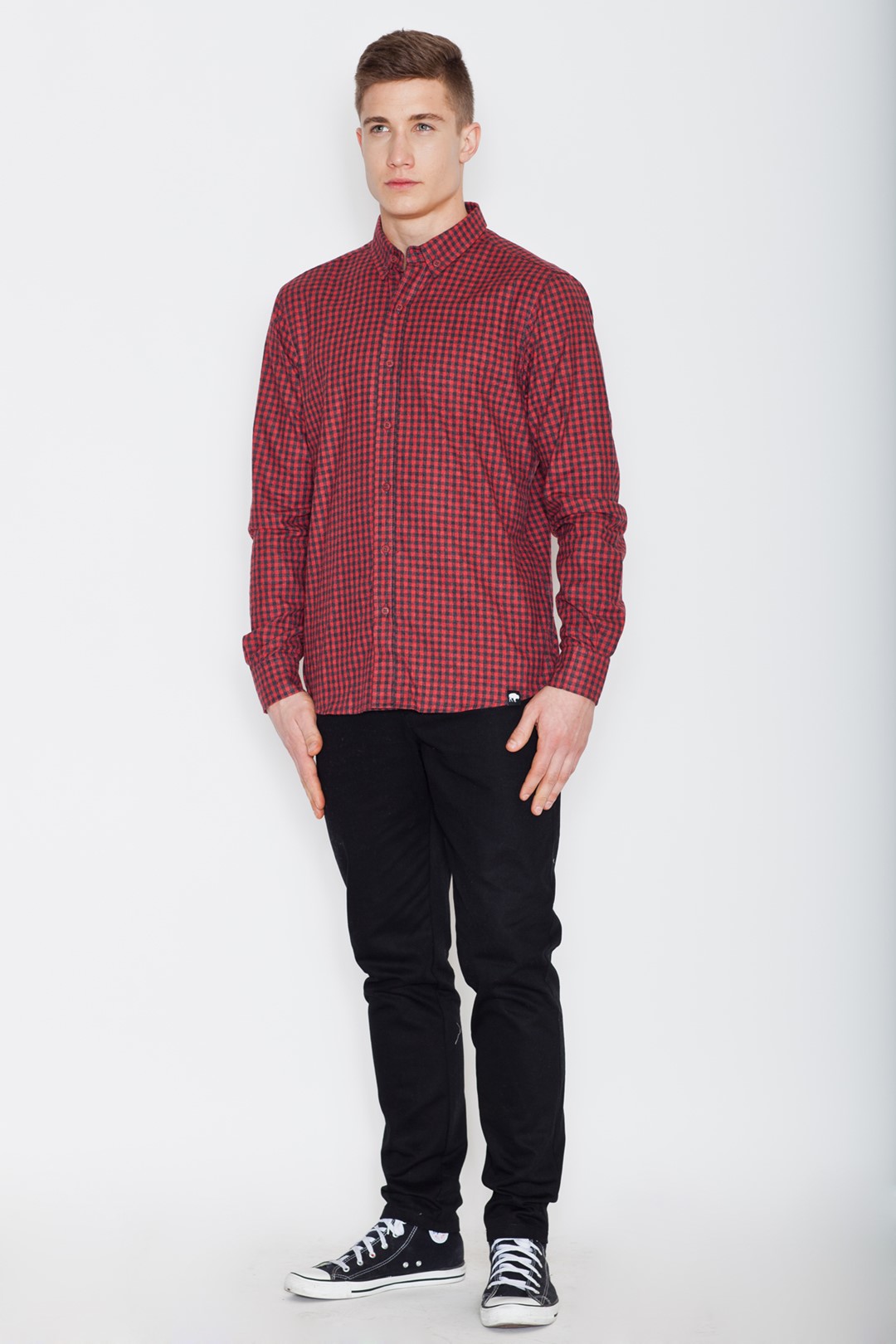 Shirt V010 Black-Red
