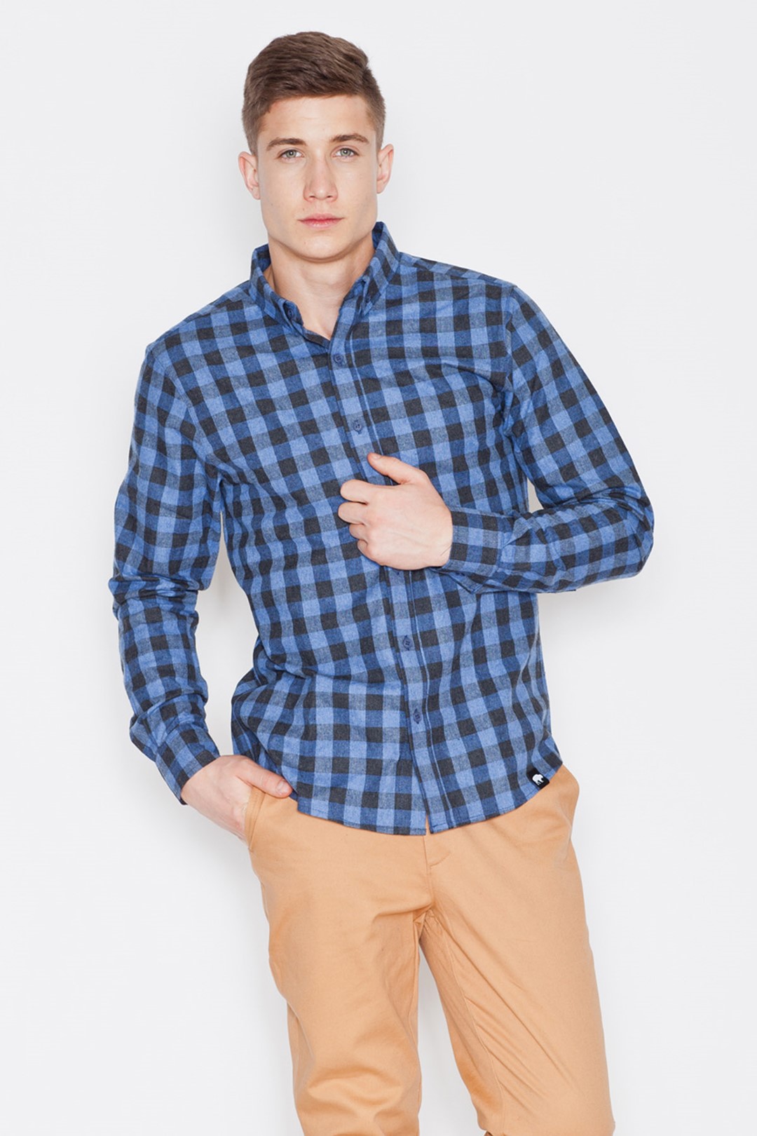V010 Shirt Blue-Black